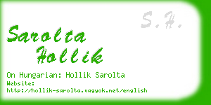 sarolta hollik business card